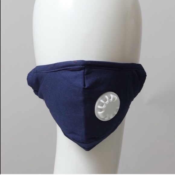 Accessories - 100% Cotton, Navy Carbon Filter Insert Face Mask